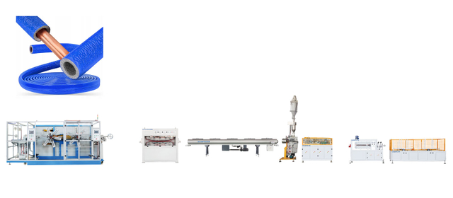 Insulated PE Foaming Tube Line